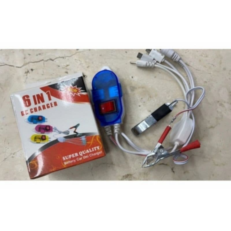 Charger Aki Motor 6in1 2usb On Off Charger Hp 6in1 2usb