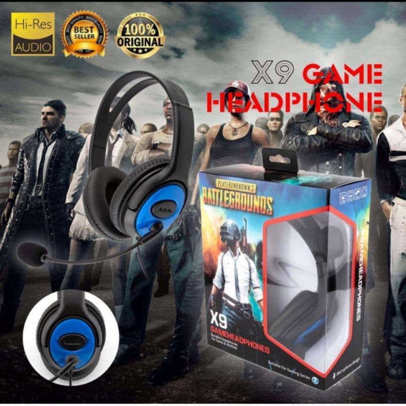 Headphone Gaming X9 Headset Bando With Microphone Game Mobile PUBG