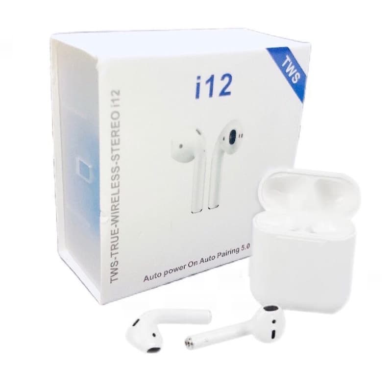 Handsfree Bluetooth TWS i12 Earphone Wireless Stereo