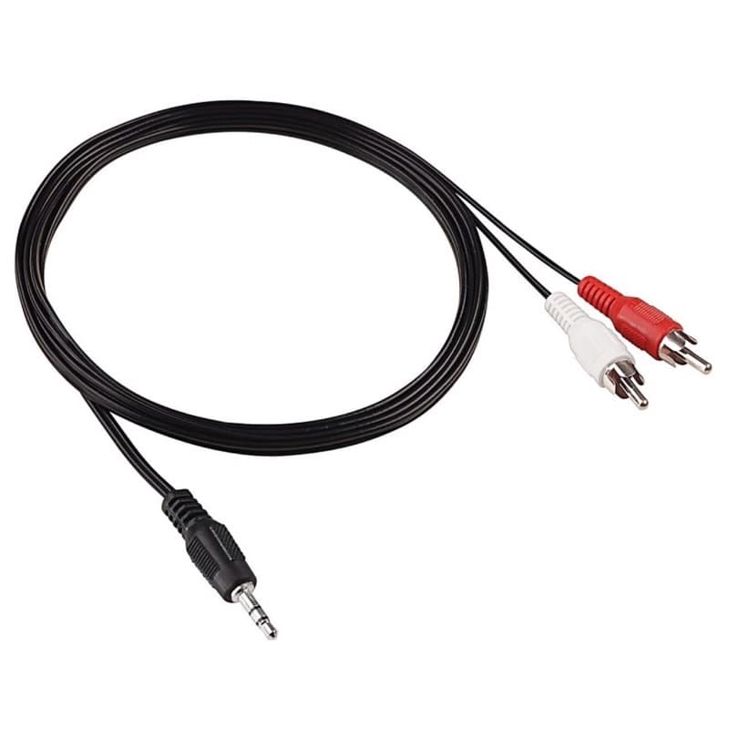Kabel audio 2 in 1 Jack 3.5mm to Rca 2 audio 1 Meter & 1.5meter