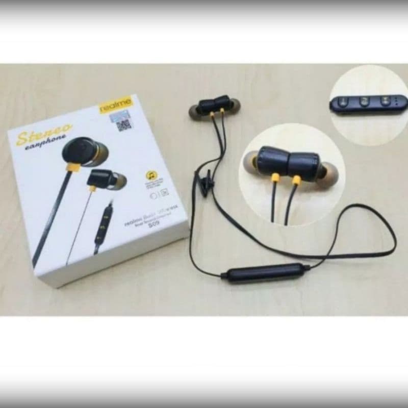 Handsfree Bluetooth Realme S-09 Magnet Stereo Earphone S09