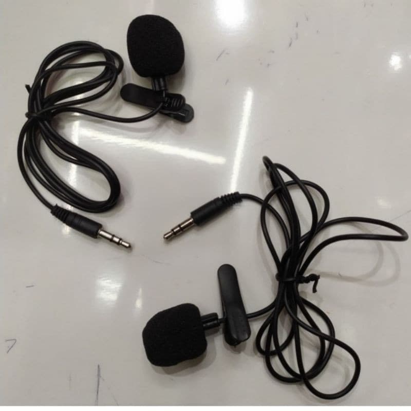 Microphone mini with clip on youtuber/tiktok / smule 2 garis hp laptop