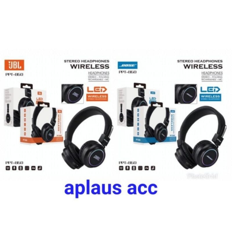 Handsfree Headset Bando Bluetooth JBL & BOSE PPT-860 LED