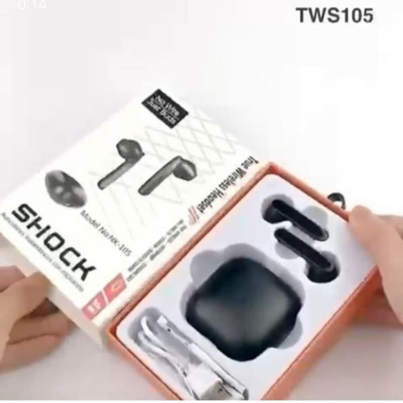 Handsfree Bluetooth SHOCK Earphone TWS NK-105 Wireless Super Bass