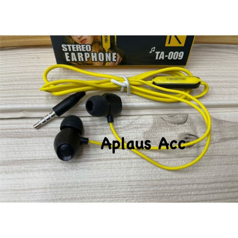 Handsfree Headset Realme + Mic Stereo Earphone Universal TA-009
