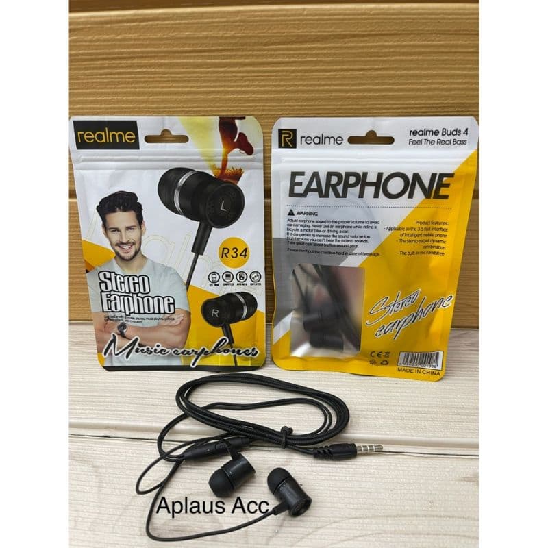 Handsfree Headset + Mic Realme R34