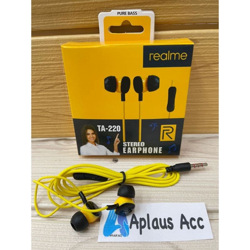 Handsfree Realme TA220 + Mic Stereo Earphone TA-220 Suara Bagus