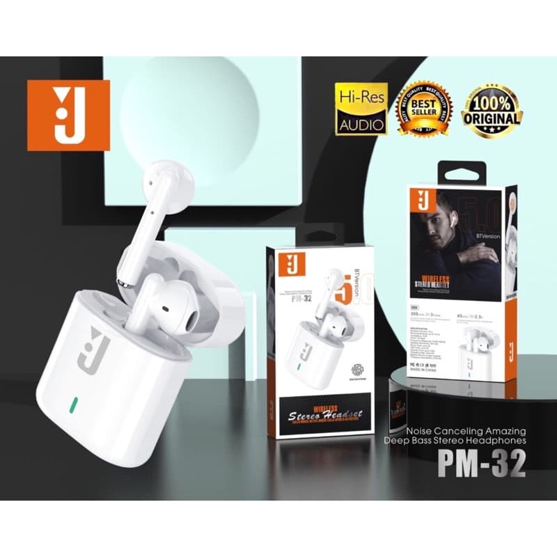 Handsfree  Earphone Bluetooth J PM-32 Wireless Stereo Bass