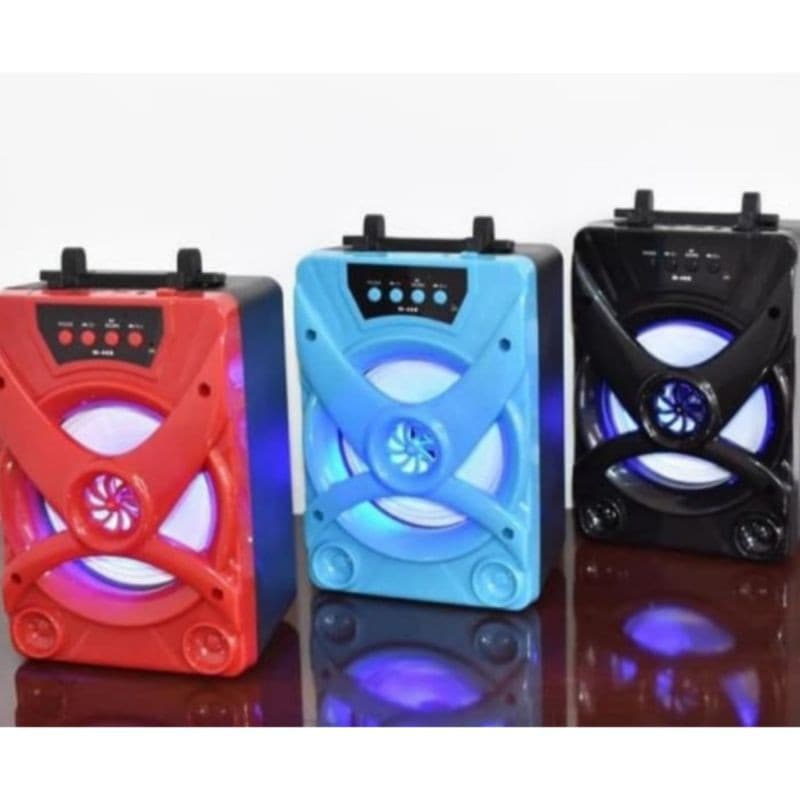 Speaker Bluetooth M418 LED Standing HP Portable Wireless Speaker