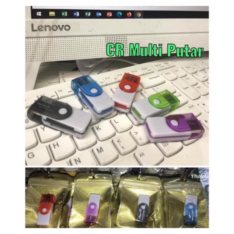 Cardreader Multi 4 Slot All in One Putar USB Flash Disk connection Kit