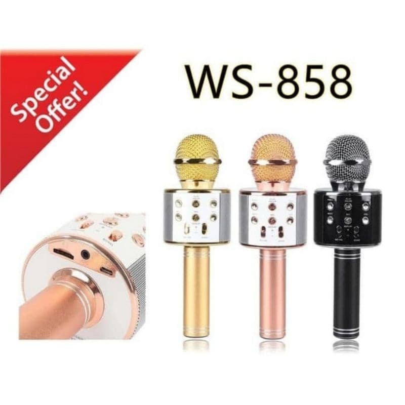Mic Karaoke / Speaker Bluetooth Wireless WS-858 / WS858
