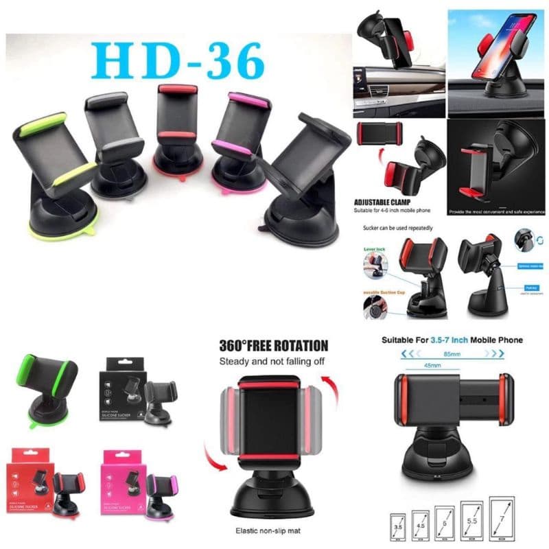 Holder Mobil Dashboard / Kaca HD-36 Bisa Putar 360