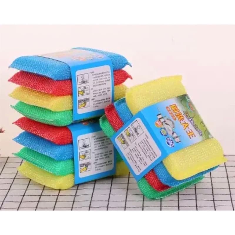 Spons Cuci Piring isi 4 Sabut Busa Serbaguna Sponge Cuci Piring