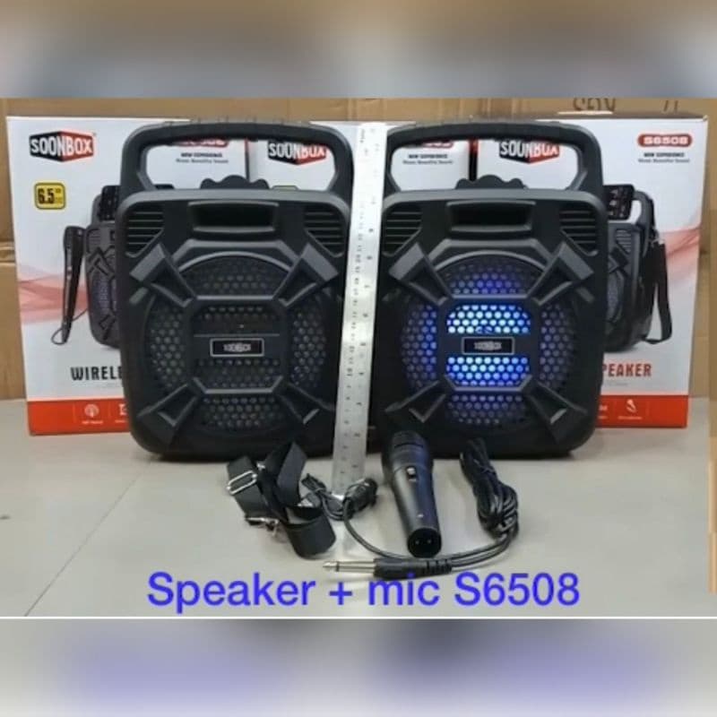 Speaker Bluetooth Wireless Soonbox S6508 Free Mic Suara Mantap