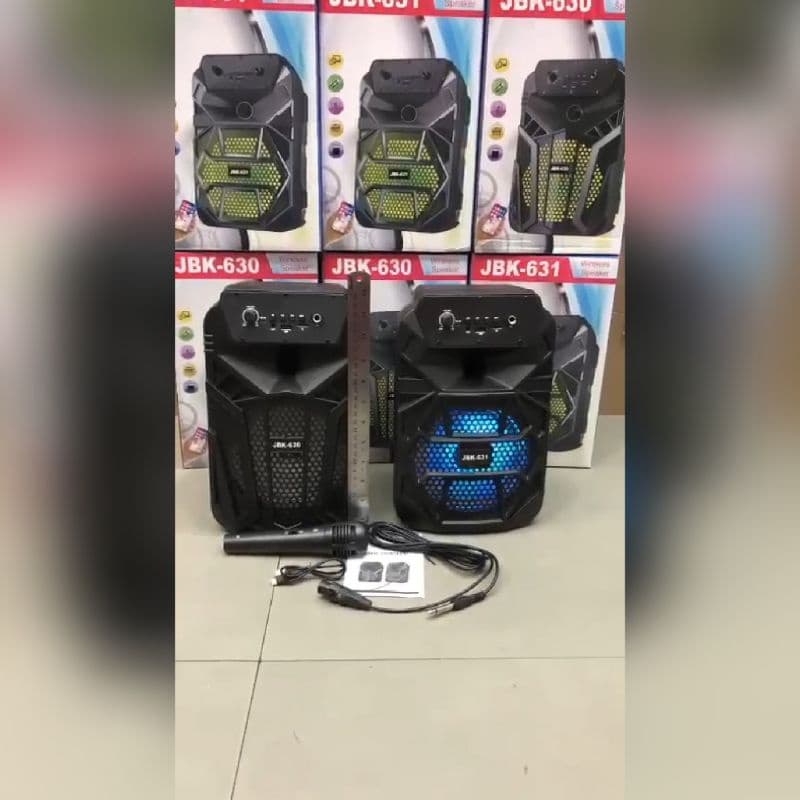 Speaker  Bluetooth TWS JBK-631 (6.5in") + Mic Lampu LED RGB Super Bass