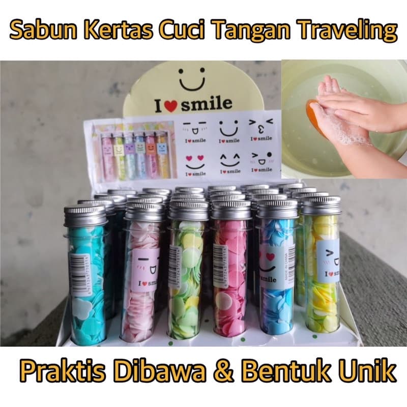 Sabun Kertas Botol Cuci Tangan Traveling Bentuk Unik Good Material