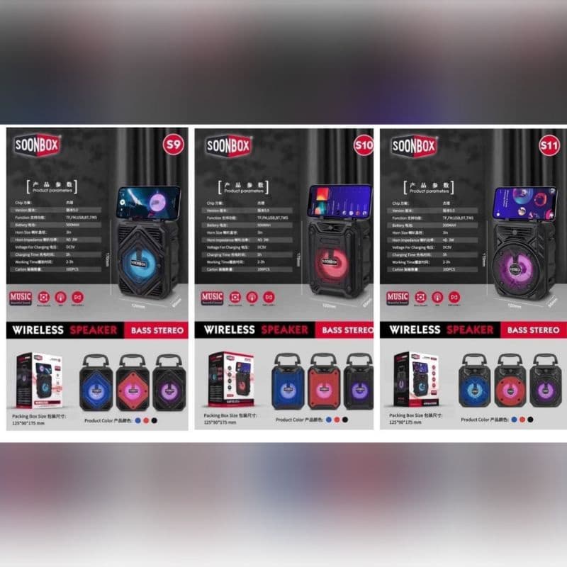 Speaker Bluetooth Soonbox Wireless Music BOX Super Bass