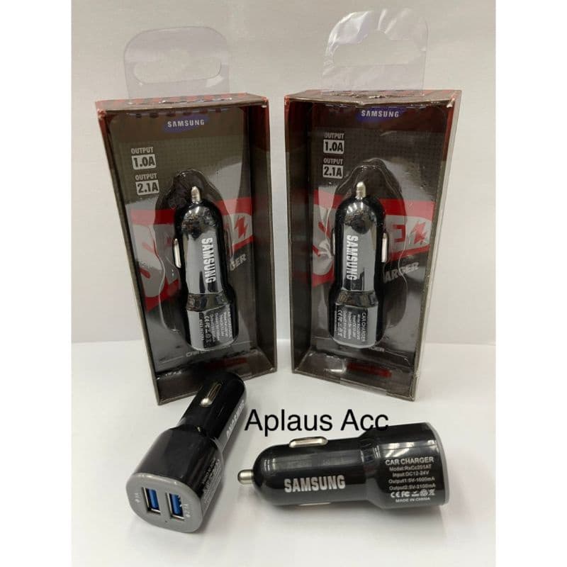 Adaptor Car Charger Batok Saver Mobil Samsung 2 Port USB 2.1A CC201