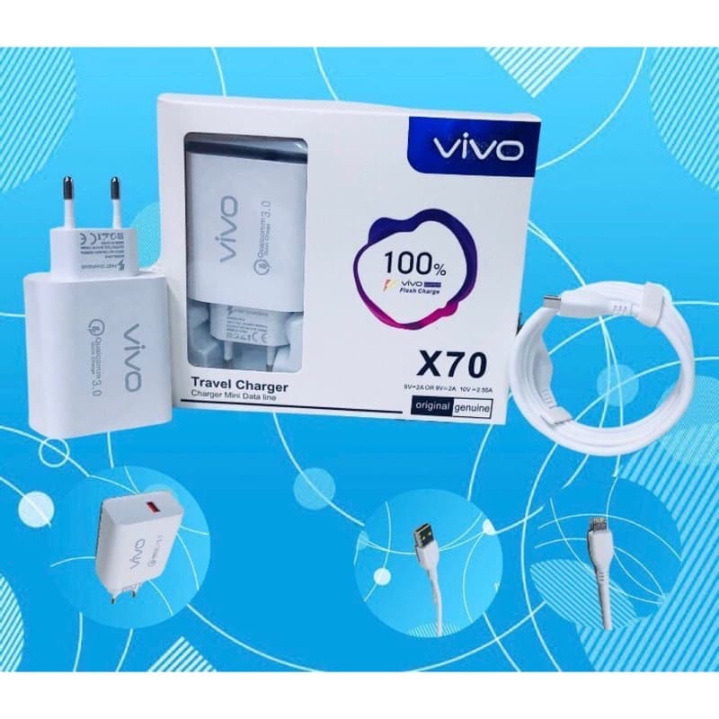 Charger VIVO Ori 100 Fast Charging X70 colokan V8/Micro