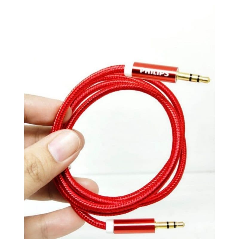 Kabel Audio Aux Philips KA03 1 in 1 Jack 3.5mm Besi Hp Mobil Speaker