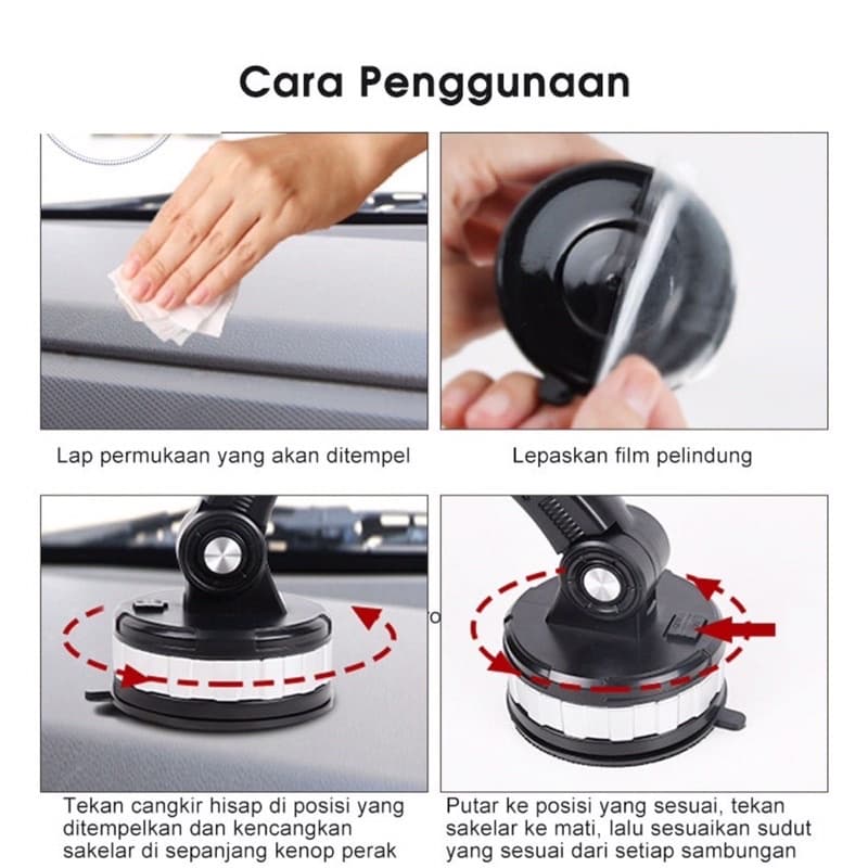 Holder Mobil Headphone HD-61 Phone Holder Universal 4in1 Holder Hp Serbaguna 360° HD61