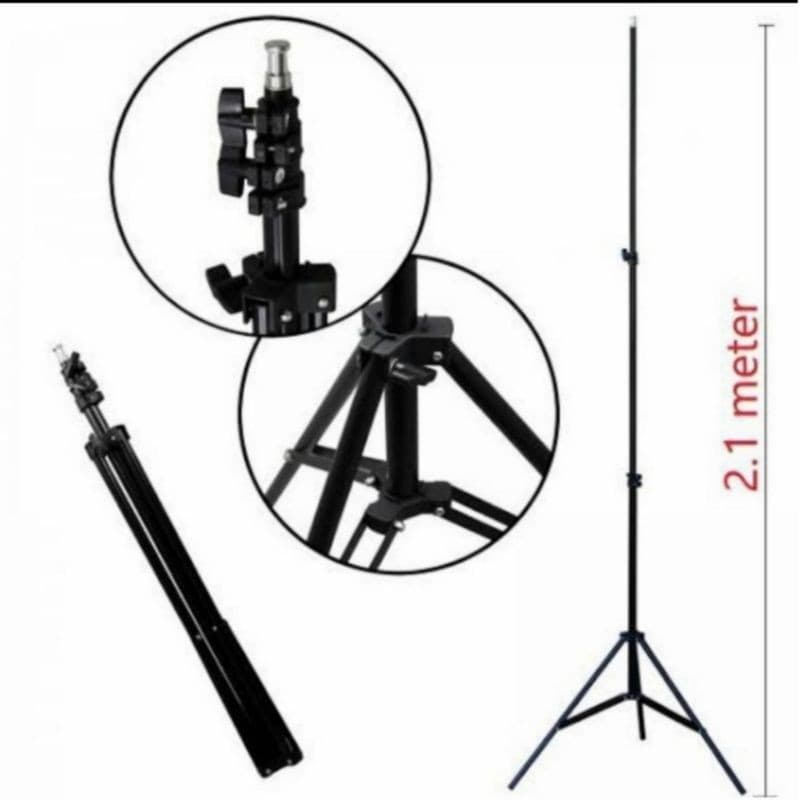 Tripod 2.1 Meter Besi + Packing Dus