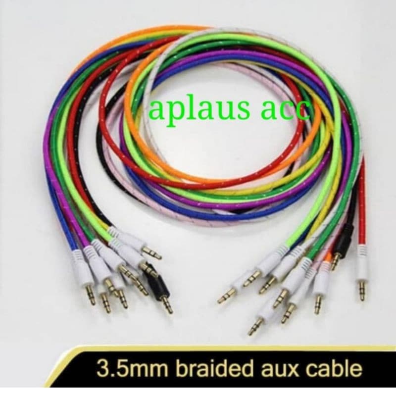 (GROSIRAN) Kabel Aux Audio Tali Sepatu 1 in 1 Jack 3.5 to 3.5mm 1in1 Non Pack