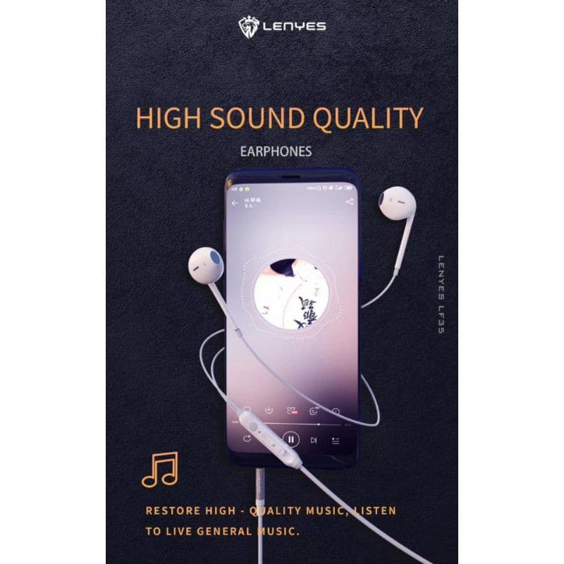 Handsfree Lenyes LF35 Hifi Stereo Earphone Extra Bass