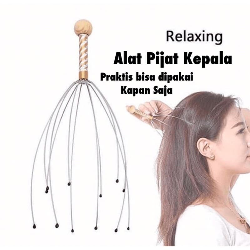 Alat Pijat Kepala Bokoma Stainless Alat Pijat Kepala Massage Tanpa Listrik Alat Refleksi
