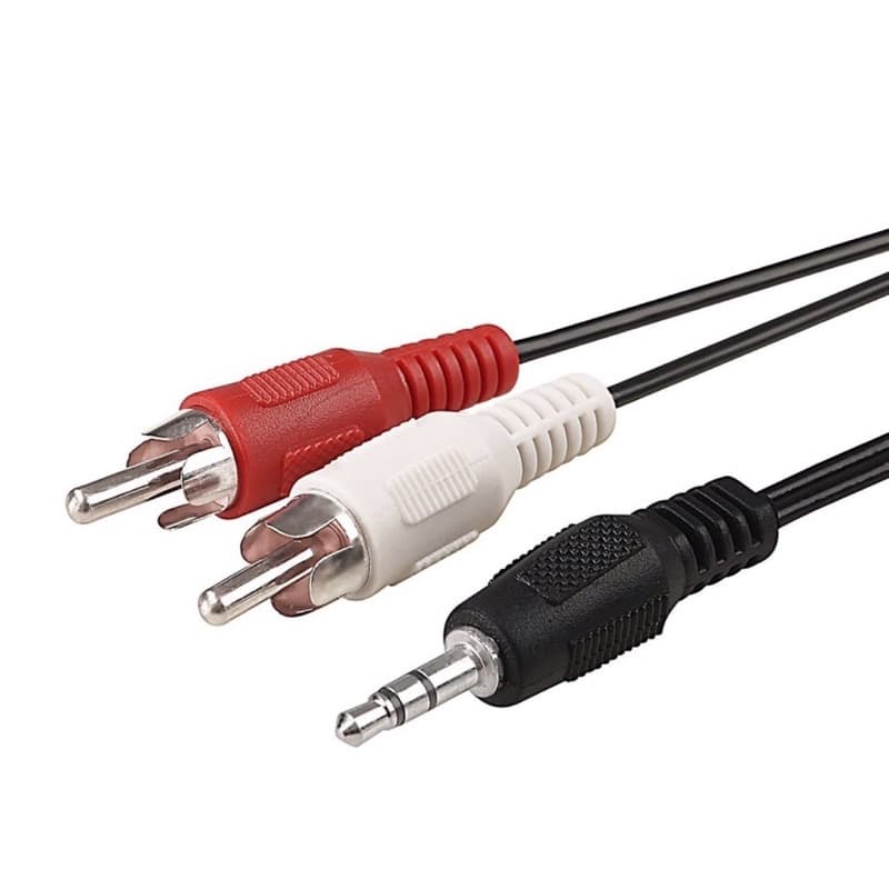Kabel audio 2 in 1 Jack 3.5mm to Rca 2 audio 1 Meter & 1.5meter