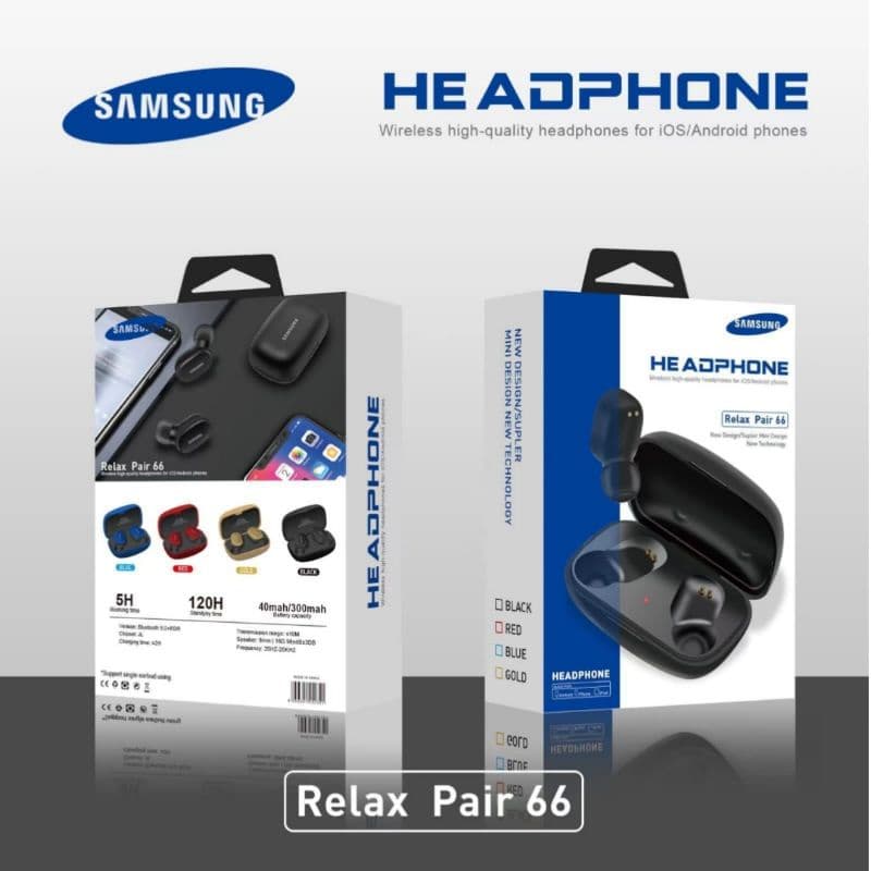 Handsfree Headset Bluetooth Samsung Wireless TWS Relax Pair-66