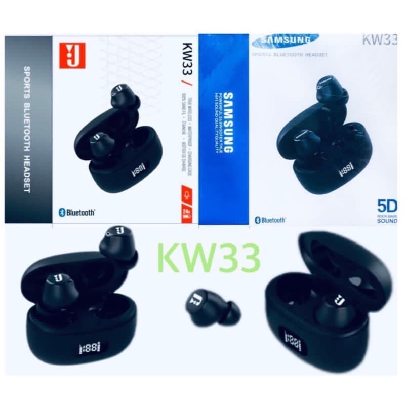 Handsfree Headset Earphone Bluetooth Samsung & J KW-33