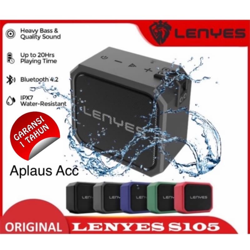 LENYES S105 waterproof ipx7 outdoor wireless bluetooth hifi stereo mini portable speaker