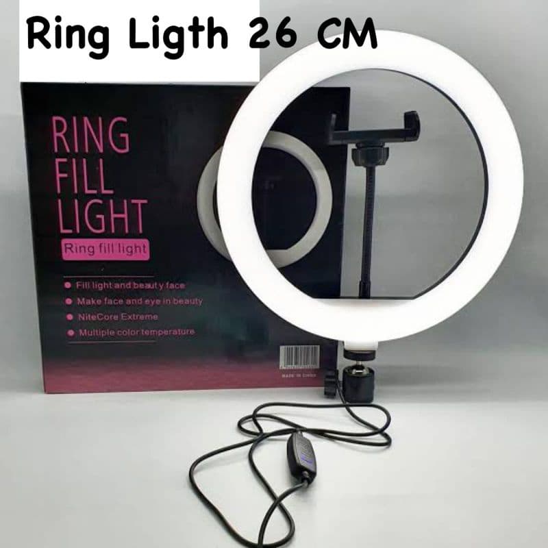 Ring Light LED 26CM Lampu 26 cm Selfie Vlog Lampu RingLight + Packing