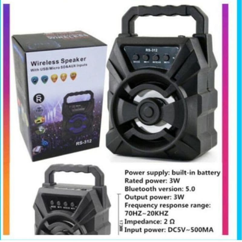 Speaker Bluetooth RS-312 + LED