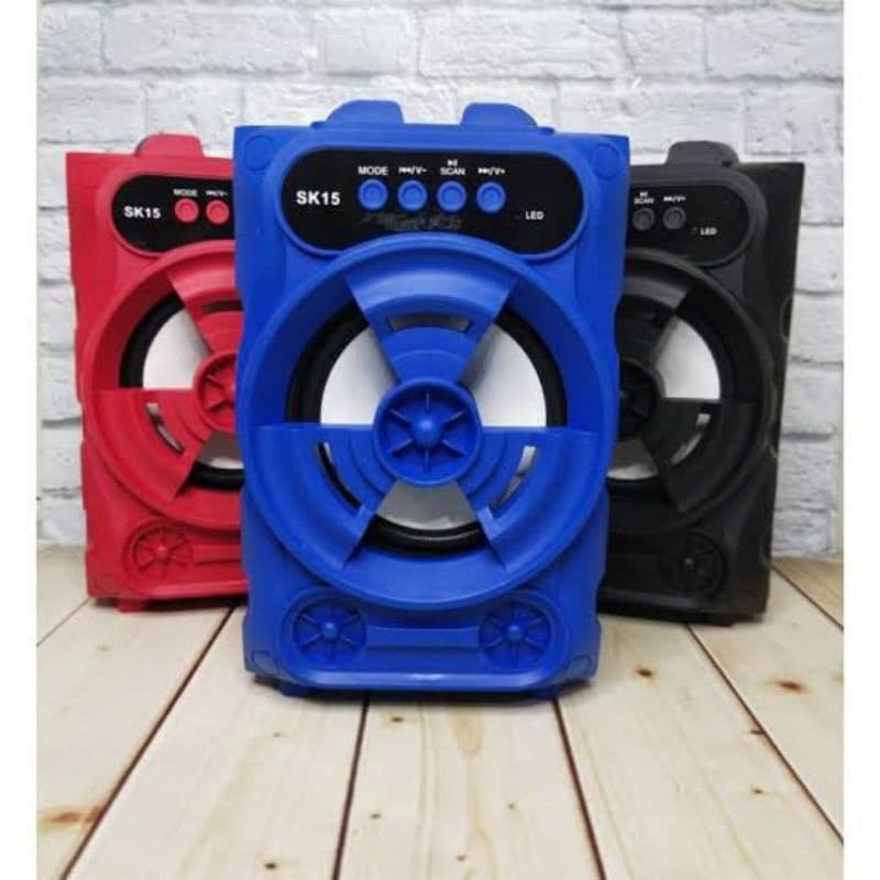 Speaker Bluetooth Wireless LED SK-15 + Free Mic Microphone
