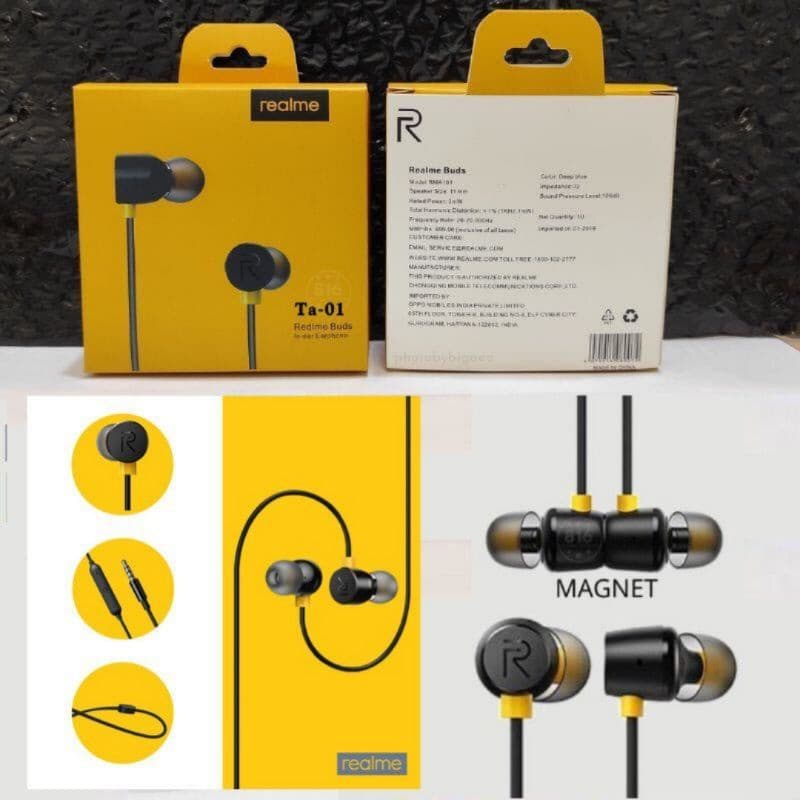 Handsfree Headset Earphone TA01 Realme Magnet TA-01