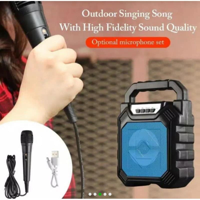 Portable Bluetooth Speaker Free Mic Karaoke 668 High Quality