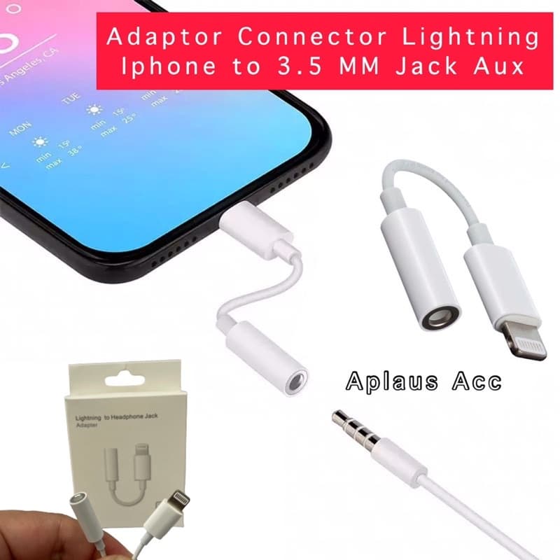 Adaptor Connector Lightning Iphone To 3.5MM Jack Audio Kabel