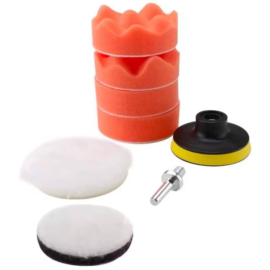 7pcs Busa Poles Mobil Adapter Poles Mobil 3inch Spons Body Compound Polishing Body Mobil Motor