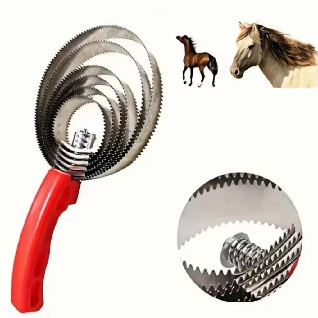 Sisir Pembersih Bulu Ternak Sisir Putaran Pembersih Bulu Sapi Domba Kuda Hair Comb Garukan Ternak