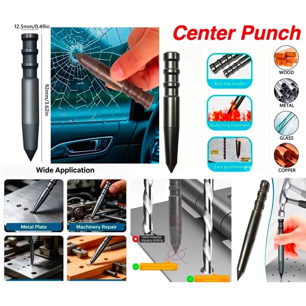 (GROSIRAN) Automatic Center Punch Penanda Titik Bor / High Hardness Center Punch Locator