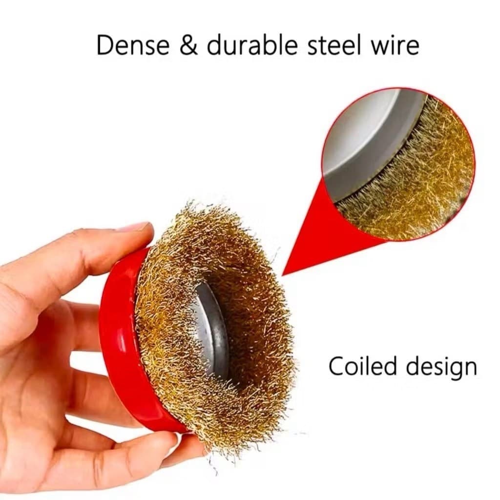 (GROSIRAN) Sikat Mangkok Kawat 3inch Kepala Sikat Kawat Gerinda Wire Cup Brush Polishing Wheel