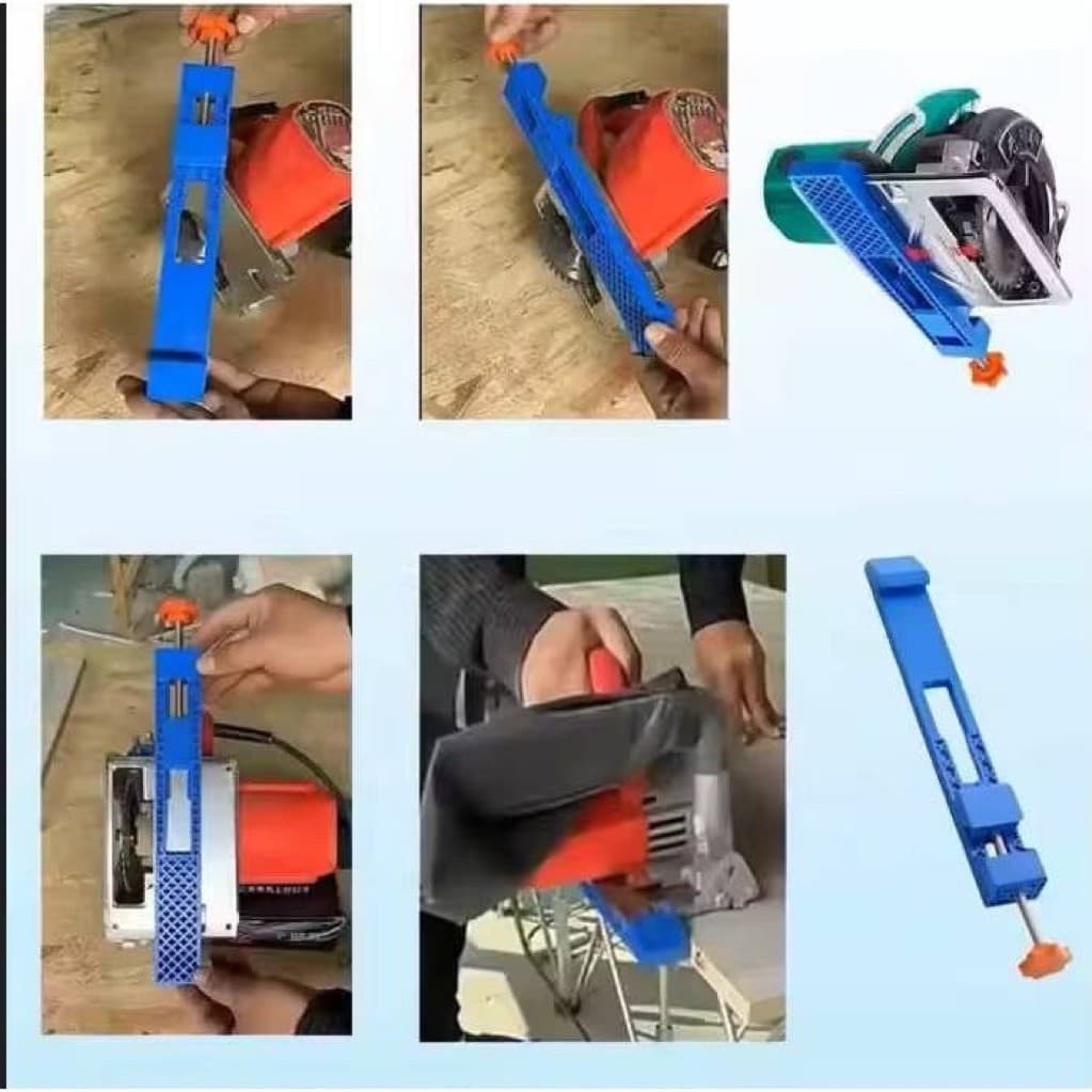 Circular Saw Base Guide Adjustable Penggaris Panduan Mesin Potong Kayu Ruller Straight Guide