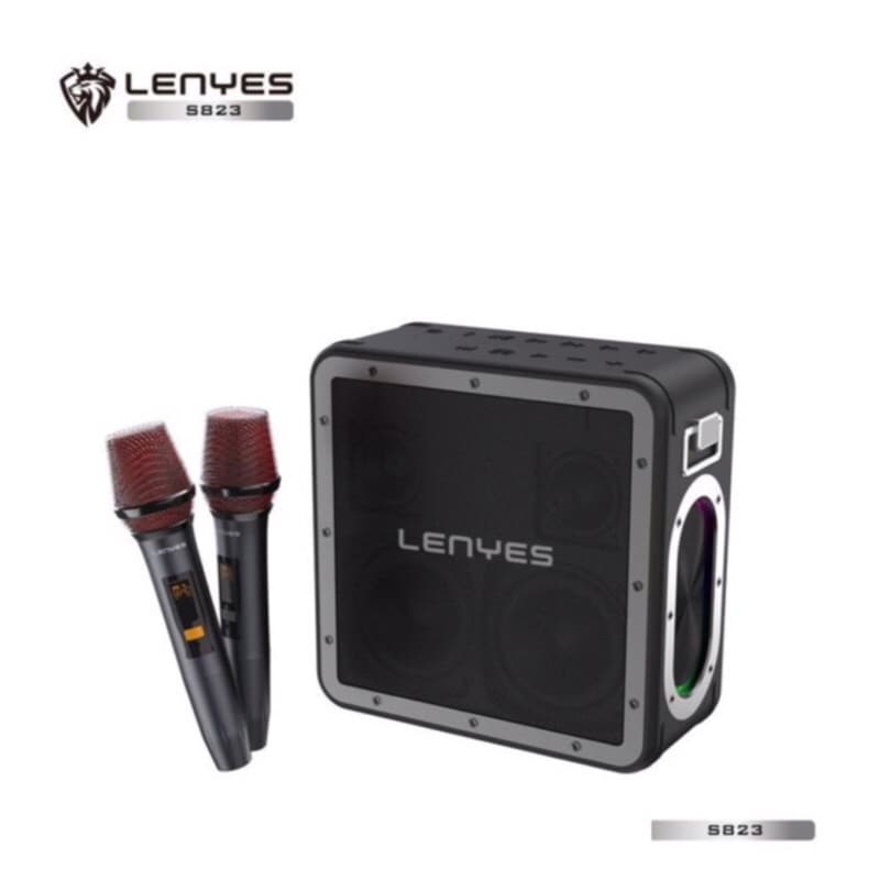 LENYES S823 160W outdoor KTV wireless speaker + microphone karaoke bluetooth 5.0 hifi stereo portable speaker