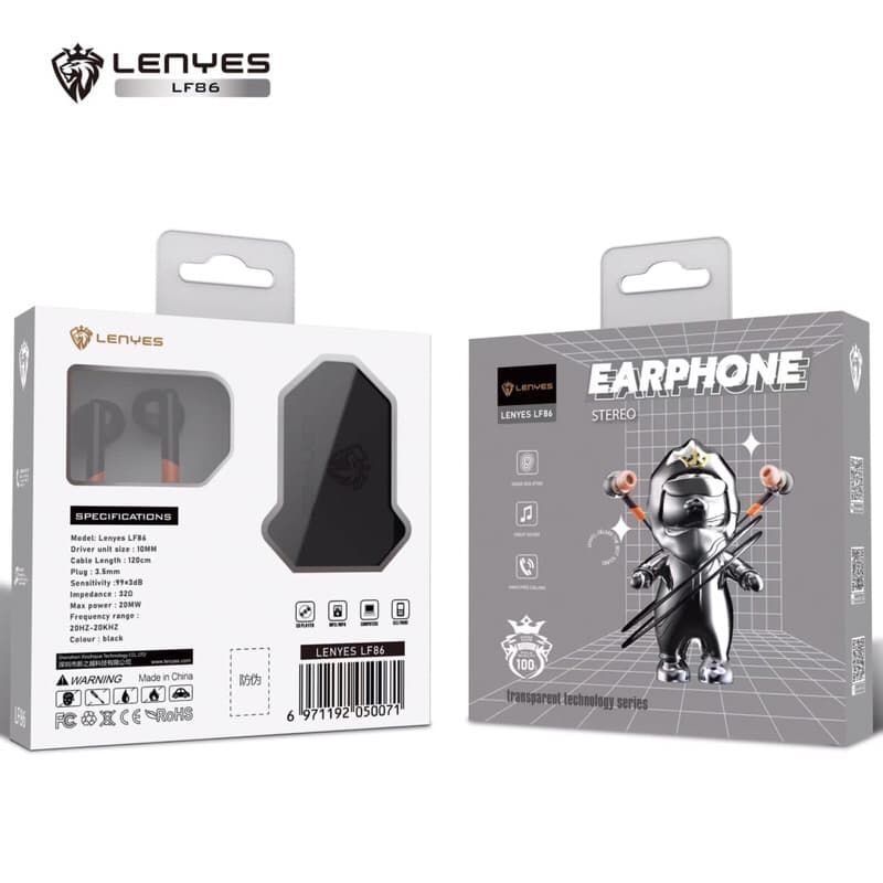 Headset Lenyes LF-86 Konektor Type C + Free Kotak Earphone