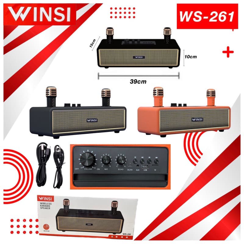 Speaker Bluetooth WINSI WS-261 TWS + 2 Mic WS261