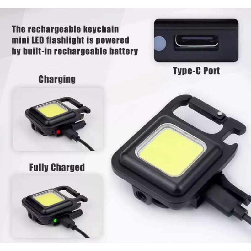 Keychain Light Mini Gantungan Kunci Lampu LED Mini Portable Rechargeable