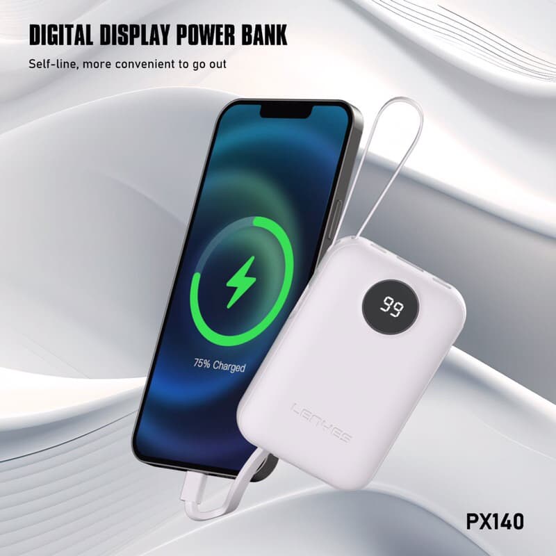 Powerbank Lenyes PX-140 Macaron 10.000mAh Fast Charge Best Quality