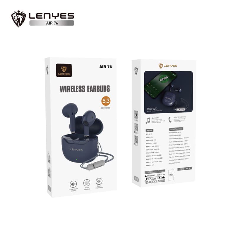 Handsfree Headset Bluetooth TWS lenyes Air76